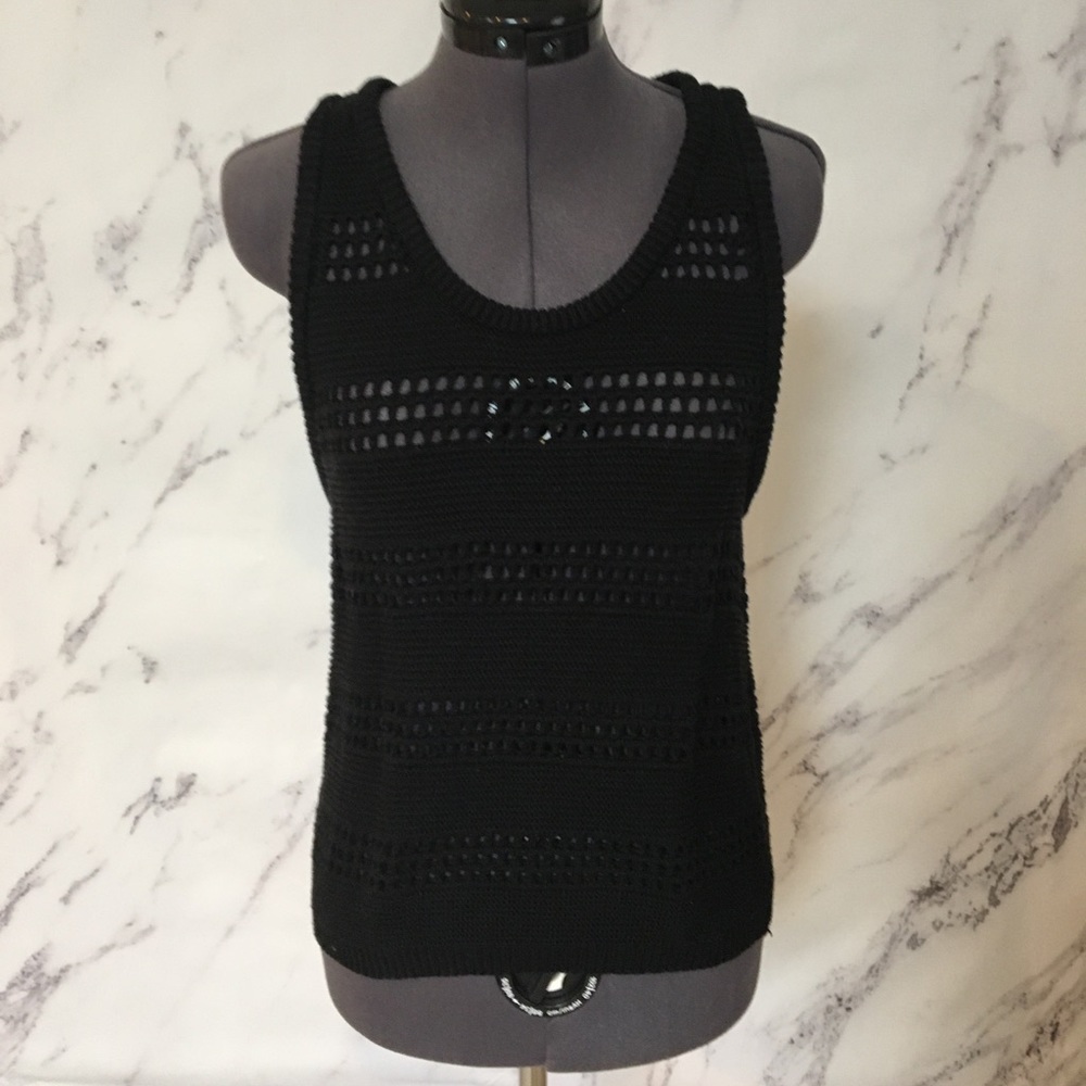 Philosophy Black Knit Sweater Tank Size M